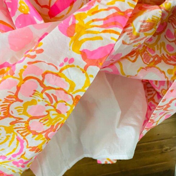 Raegan Dress Resort White Happiness Is Lace Pink Preppy Retro Lilly Pulitzer  14 - Picture 4 of 5